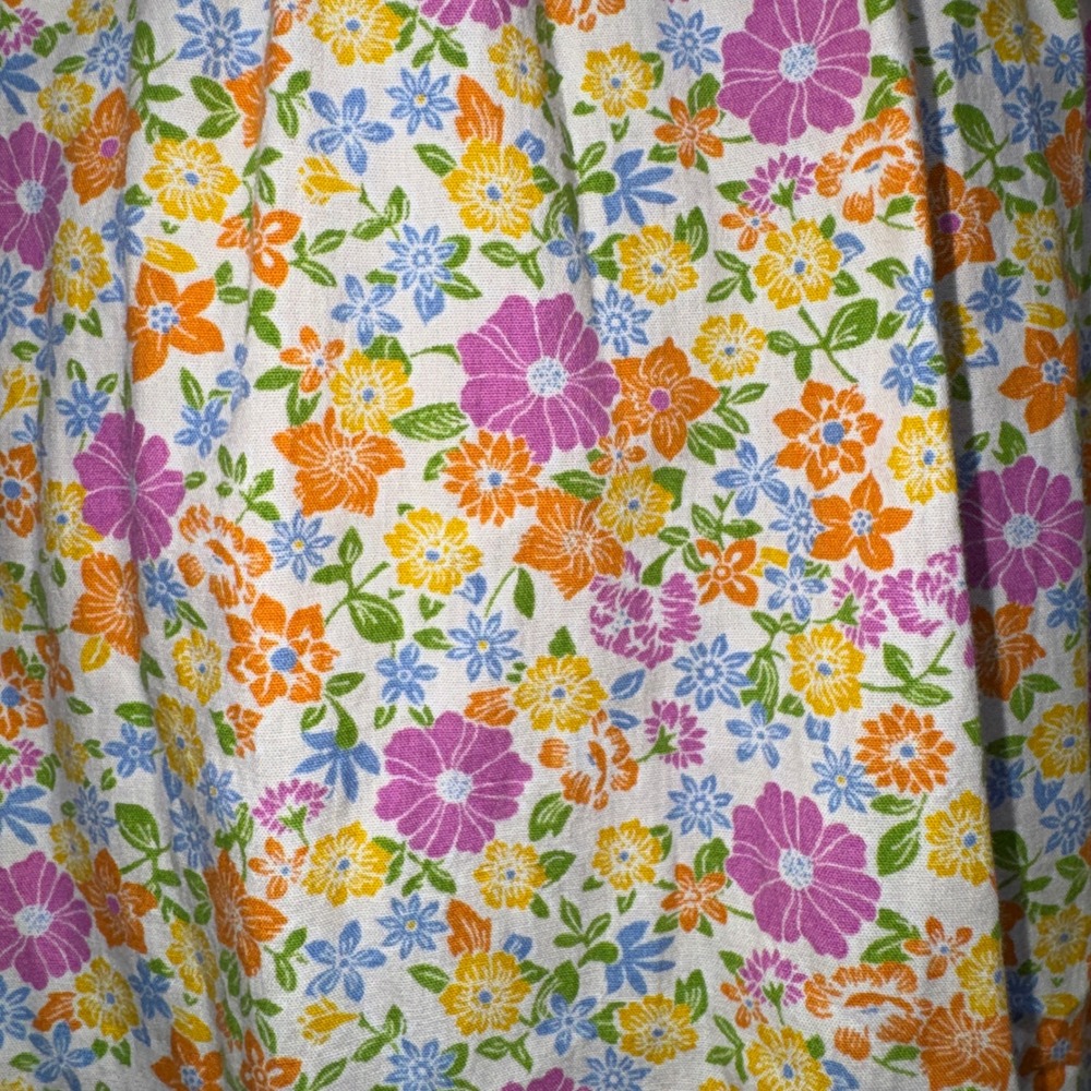 Flying Tomato Floral Smocked Maxi Dress Tie Shoulder Cotton Multi Color M Tiered - Picture 6 of 9